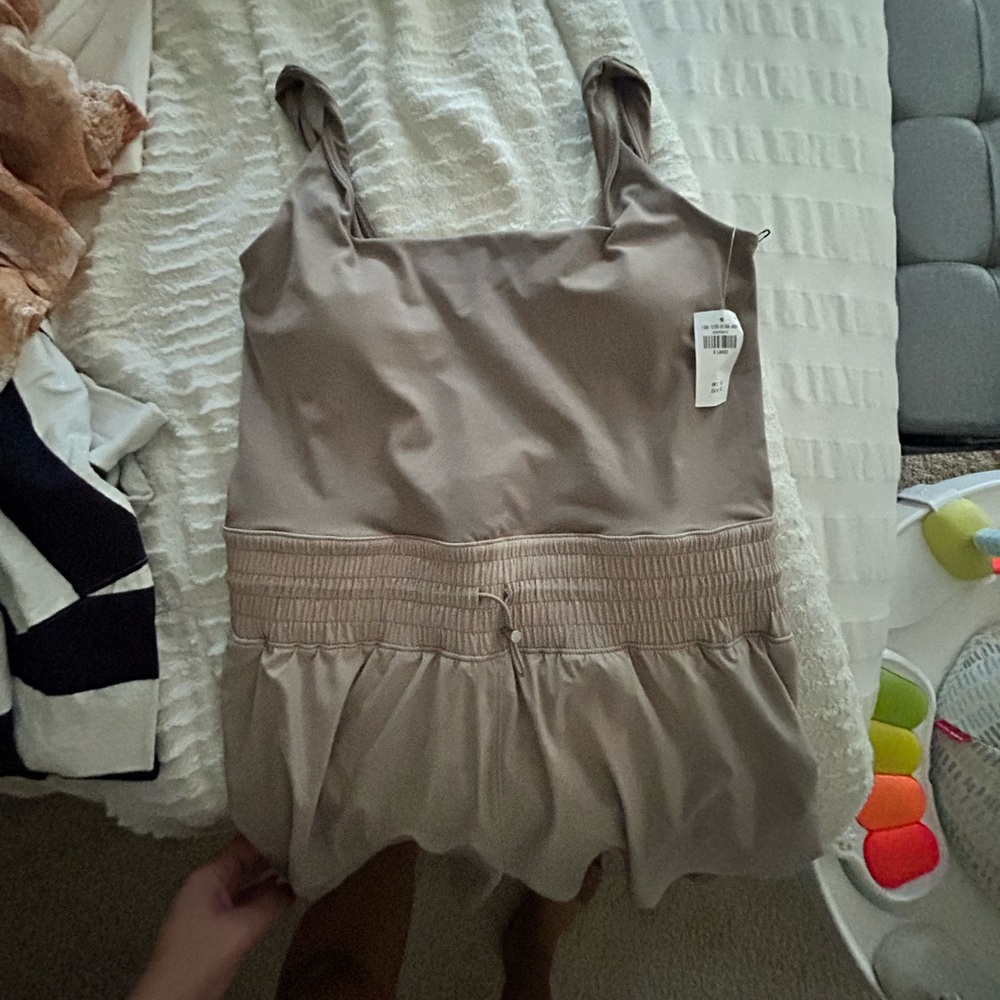 Abercrombie & Fitch Taupe Sleeveless Romper